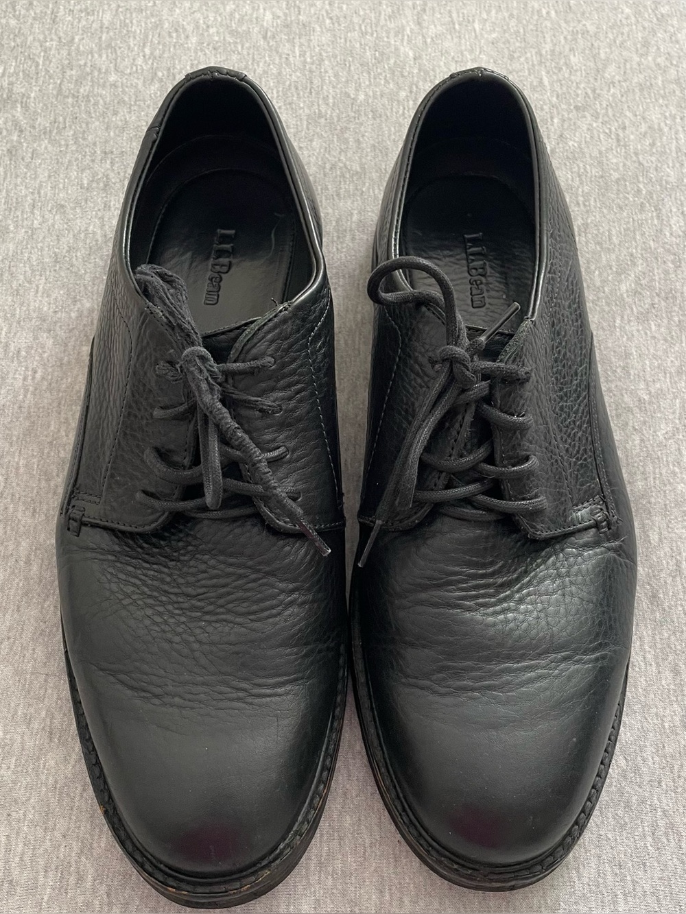 L.L. Bean Men's Size 10D Black Leather Lace-Up Dress Shoes